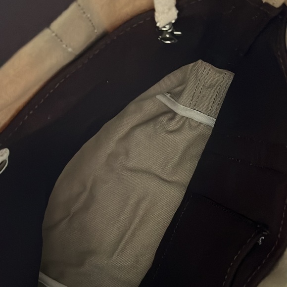 Lands’ End Medium, Zip-Top, Multi-Brown, Canvas Tote Bag - Picture 3 of 6